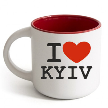 Чашка I Love Kyiv цвет белый