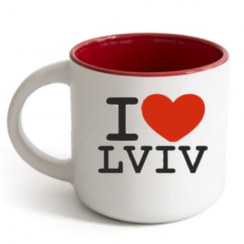 Чашка I Love Lviv цвет белый