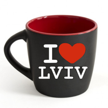 Чашка I Love Lviv цвет черный