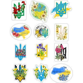 Украинские наклейки "Цветы...