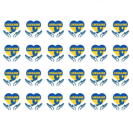 Украинские наклейки "Ukraine" (24 шт)